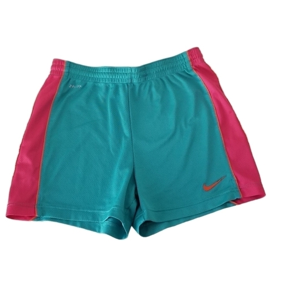 Nike E4 Short Elite Dri-fit Soccer Mesh Shorts Teal/Pink Size S - Picture 1 of 10